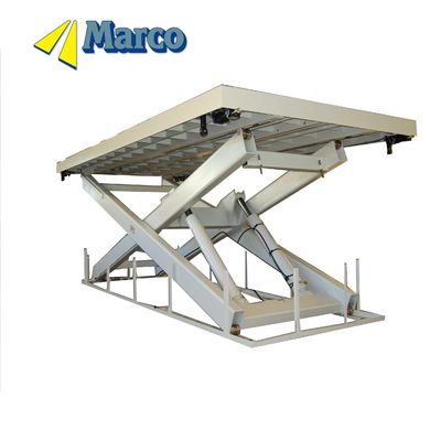 Marco Plataforma de elevación de tijera hidráulica de tamaño personalizado Trazo de elevación 5000 mm Alturas cerradas 1100 mm